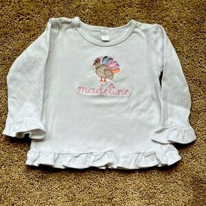Size 2-3T  heavyweight cotton long sleeve pullover top. Adorable!